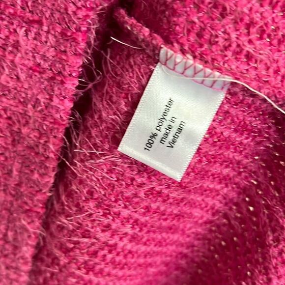 NWT Lane Bryant size 18/20 bright pink eyelash sweater - Picture 3 of 3